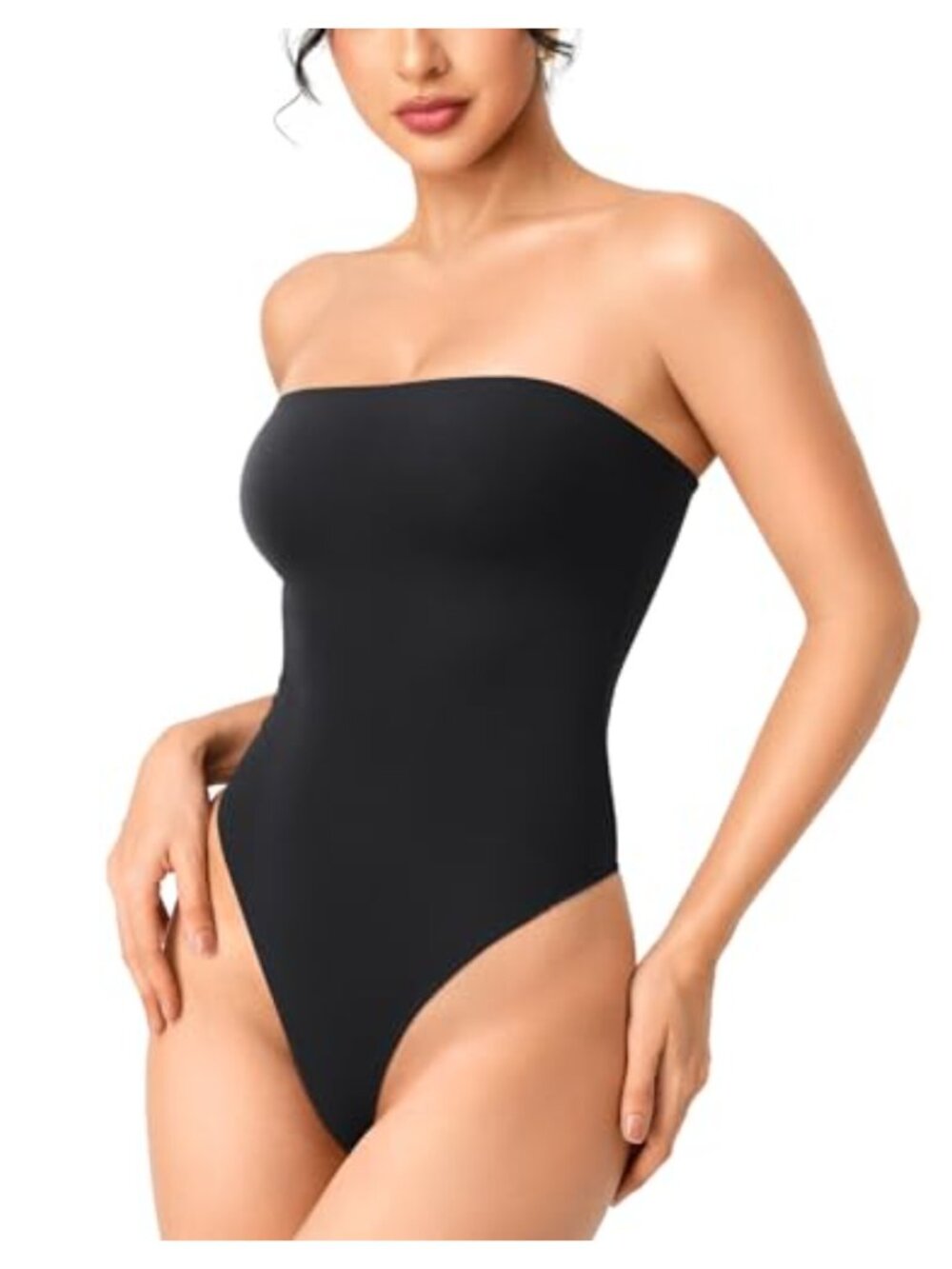 Strapless Bodysuit Off Shoulder Double Lined Tube Top